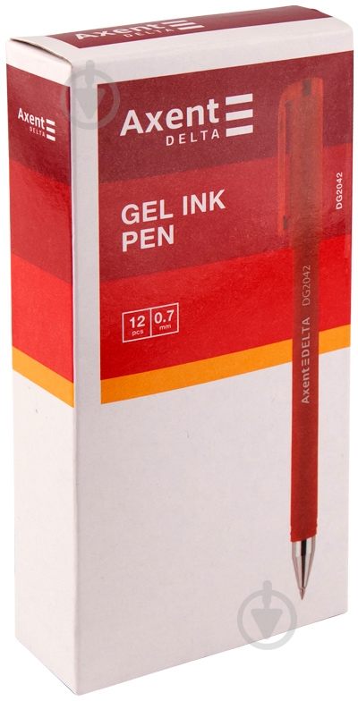 Ручка гелевая Axent красная DG2042-06 12 шт. - фото 2 Ручка гелевая Axent красная DG2042-06 12 шт. - фото 2