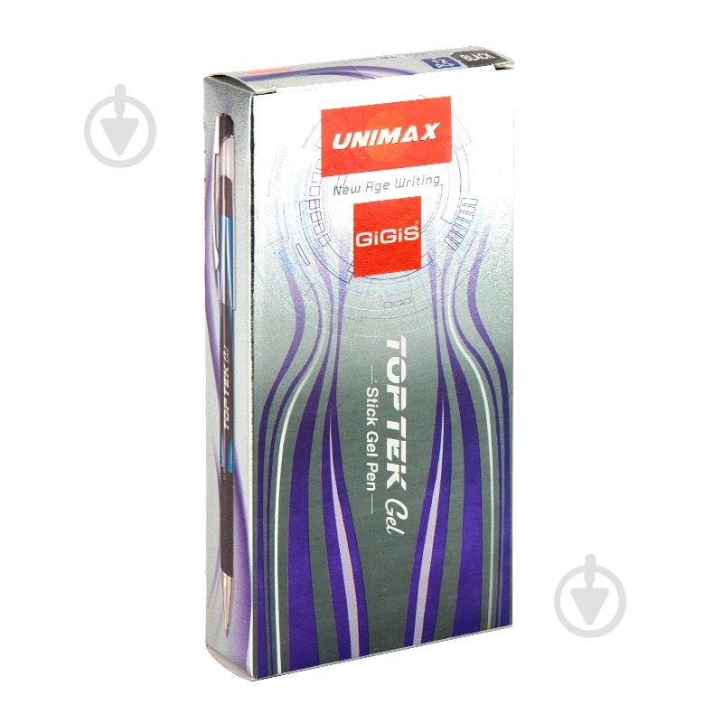 Ручка гелева Unimax Top Tek Gel чорна UX-133-01 - фото 3