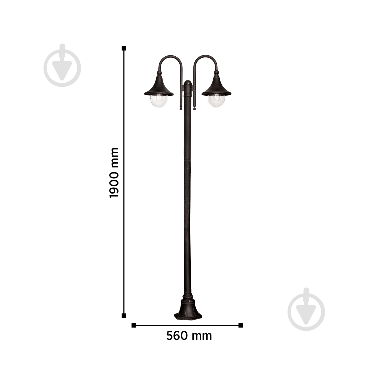 Фонарный столб Blitz E27 60 Вт IP44 черный 9200-62 - фото 2