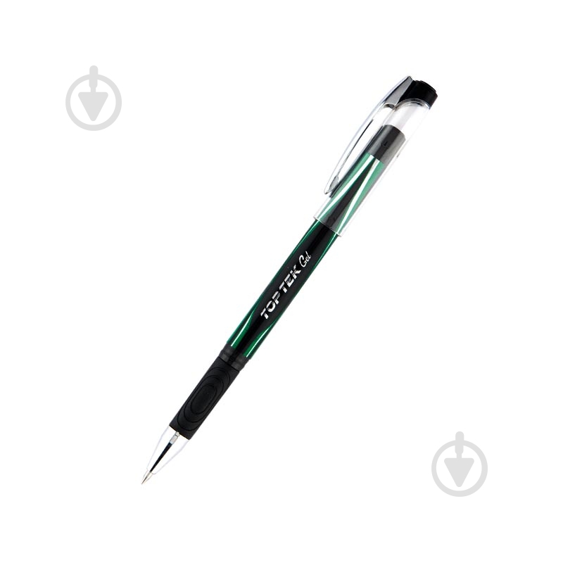 Ручка гелевая Unimax Top Tek Gel зеленая UX-133-04 - фото 1