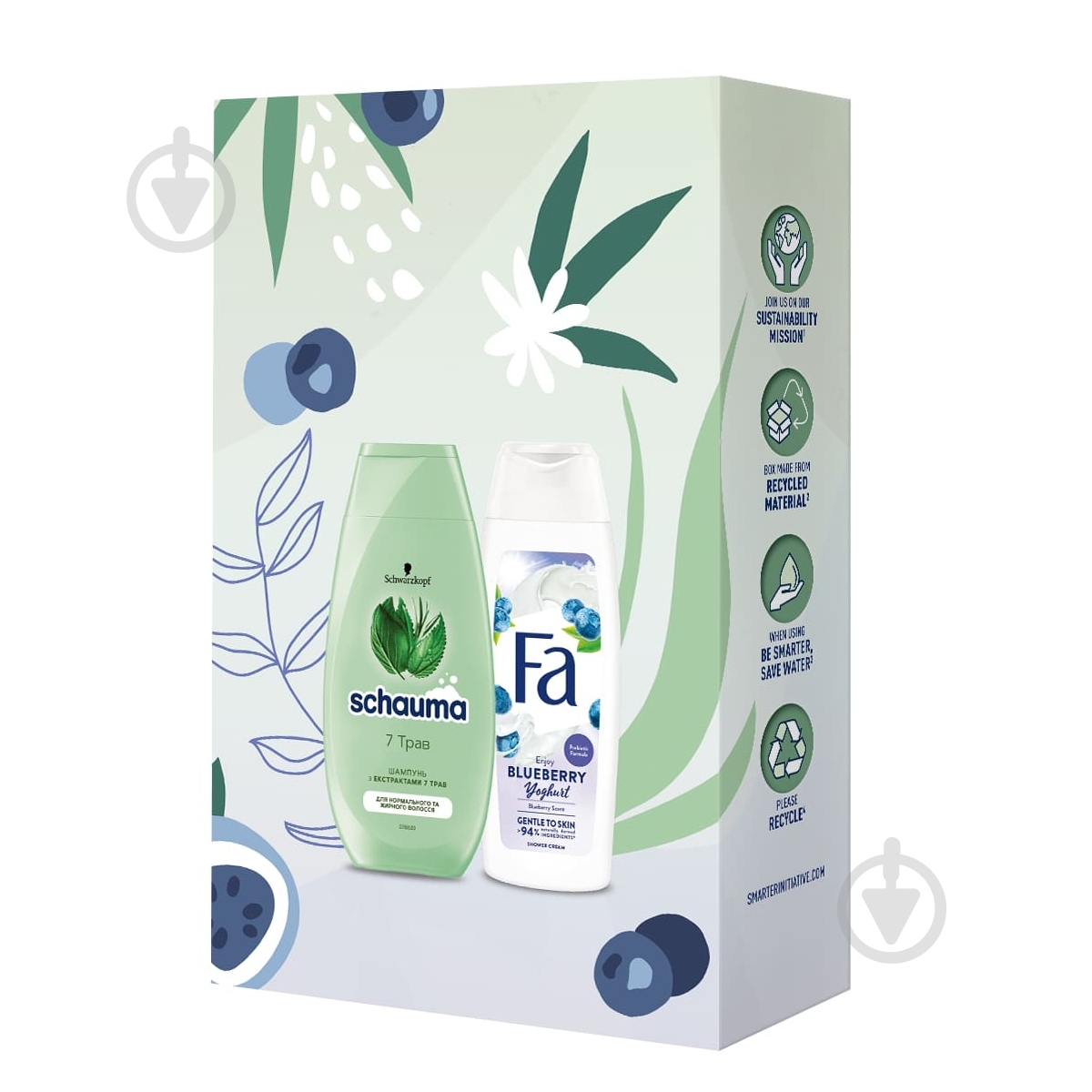 Набір подарунковий для жінок Fa Herbal & Blueberry - фото 1 Набір подарунковий для жінок Fa Herbal & Blueberry - фото 1