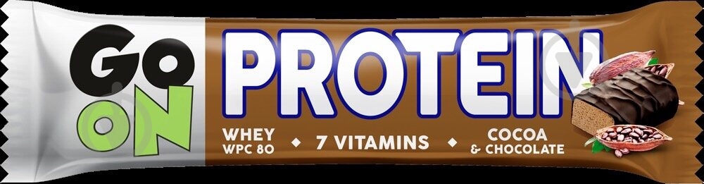 Протеиновый батончик Go on Protein Bar Cocoa 50 г - фото 1 Протеиновый батончик Go on Protein Bar Cocoa 50 г - фото 1