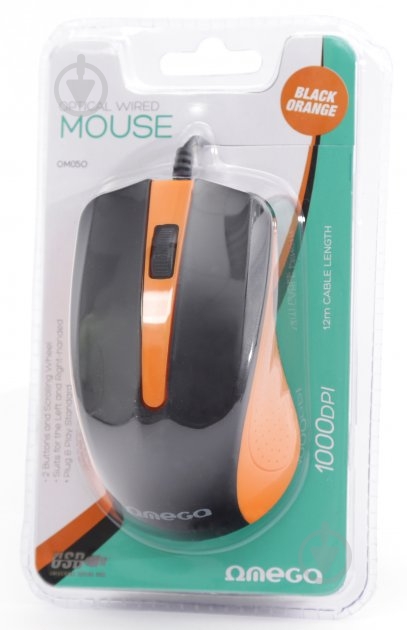 Мышь Omega OM-05O USB Black-Orange (OM05O) - фото 2 Мышь Omega OM-05O USB Black-Orange (OM05O) - фото 2