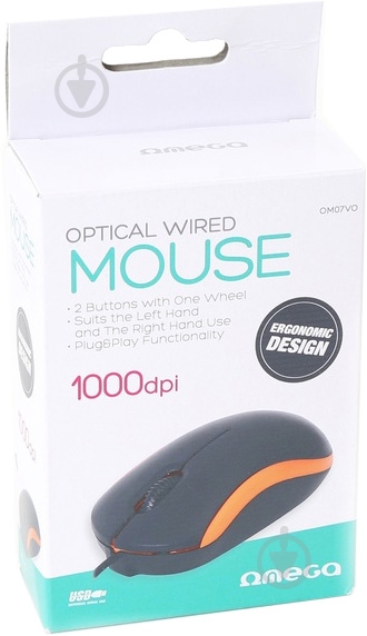 Мышь Omega OM07VO orange/black - фото 3