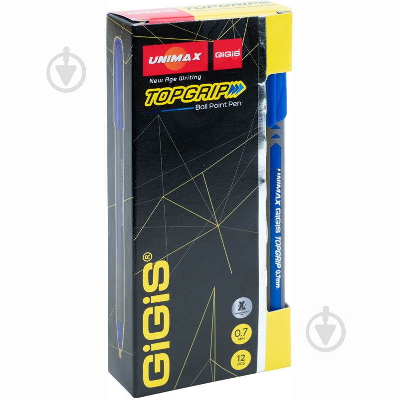 Ручка кулькова Unimax Topgrip синя UX-148-02 - фото 3
