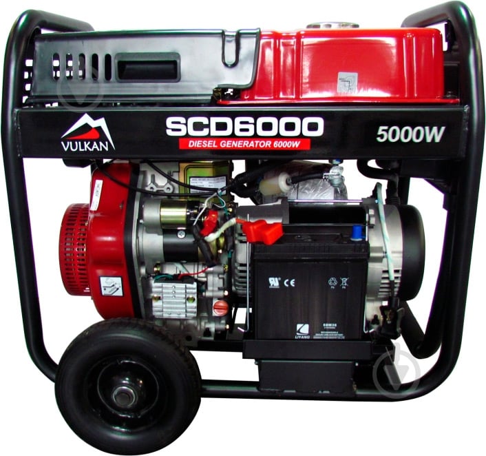 Генератор дизельный Vulkan SCD6000 4,5 кВт / 5 кВт 220 В 34409 - фото 1