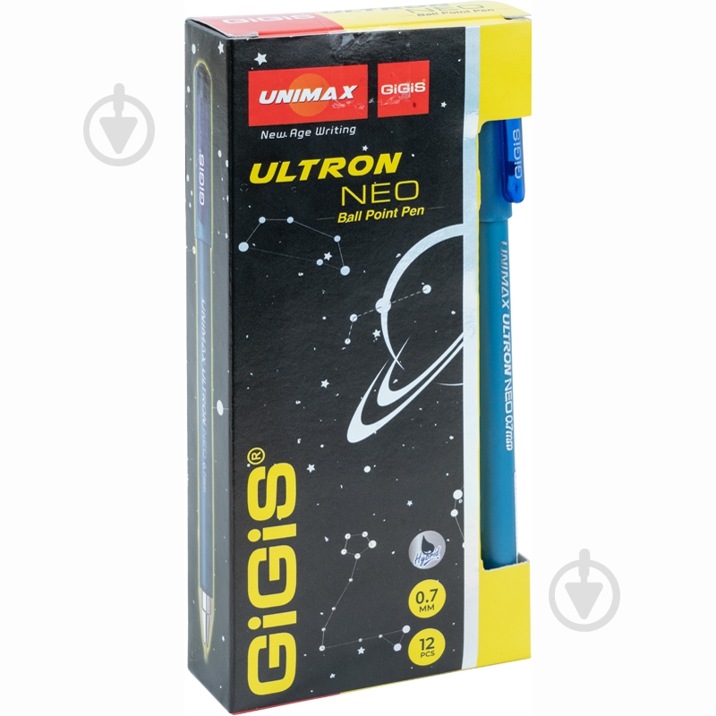 Ручка шариковая Unimax Ultron Neo 2х синяя UX-150-02 - фото 3