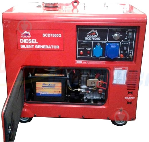 Генератор дизельный Vulkan 5 кВт / 5,5 кВт 220 В 34248 - фото 2