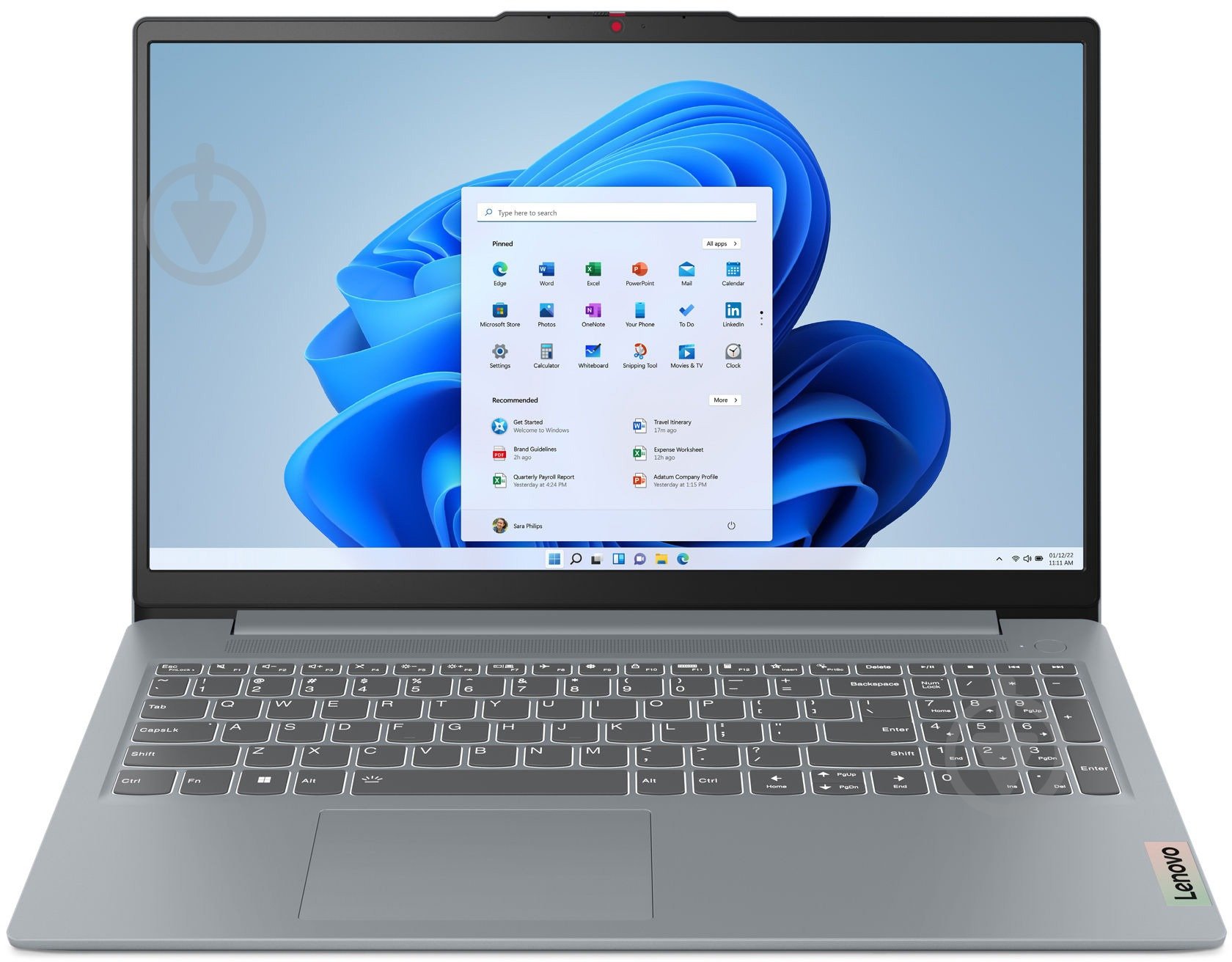 Ноутбук ideapad Slim 3 15IRH8 15,6" (83EM00C2RA) arctic grey - фото 2