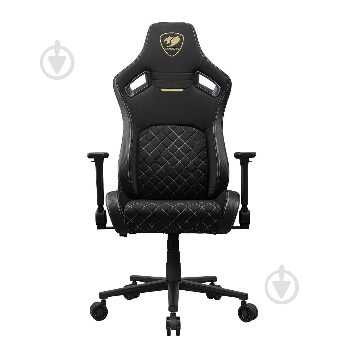 Кресло игровое Cougar Defensor Gold F черный - фото 4