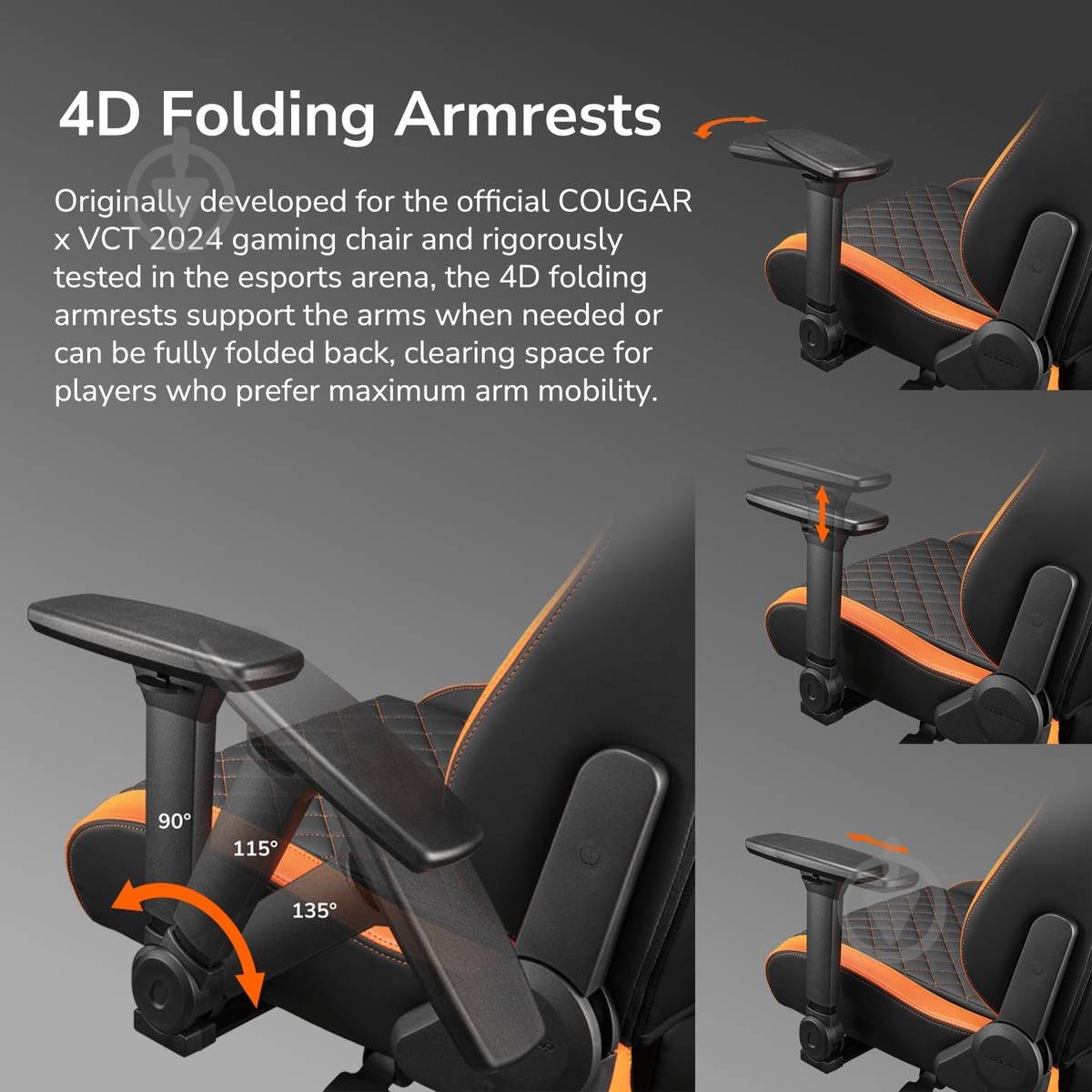 Кресло игровое Cougar Defensor Gold F черный - фото 11