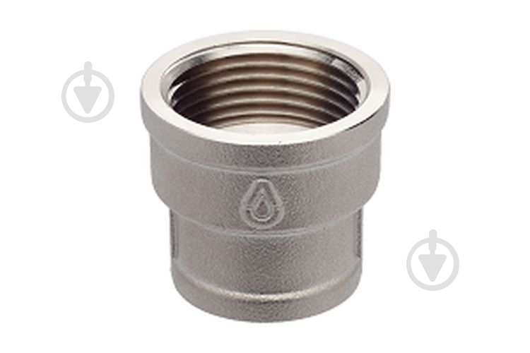 Муфта переходная ВВ Brass 1/2"х3/4" никель - фото 1