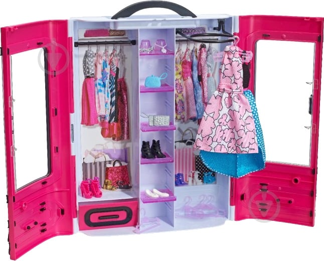 Игровой набор Barbie Шкаф-чемодан для одежды DMT57 - фото 1 Игровой набор Barbie Шкаф-чемодан для одежды DMT57 - фото 1