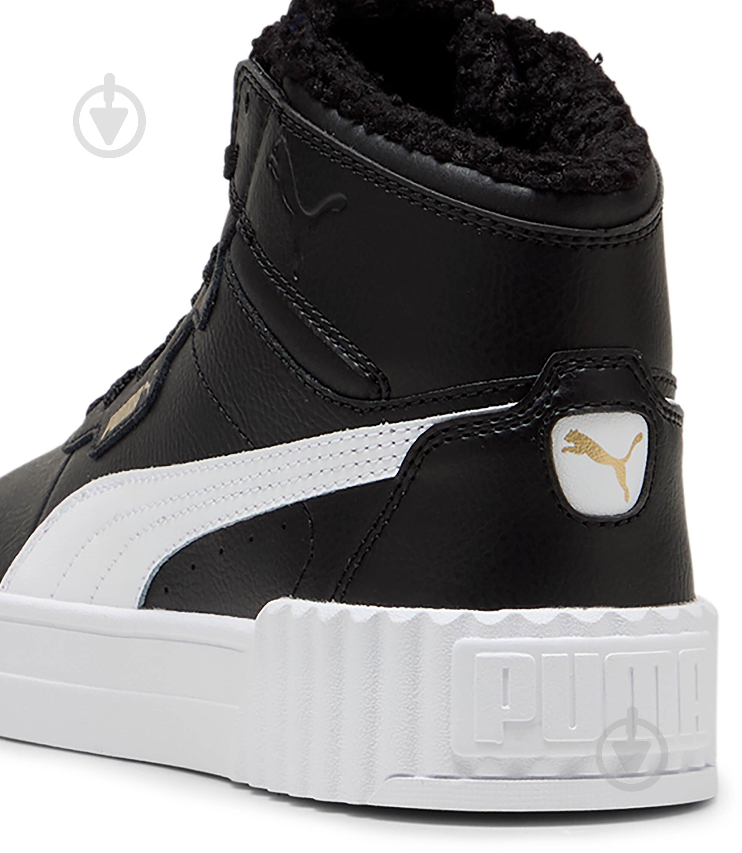 Кроссовки для девочек демисезонные Puma Carina 3.0 Mid WTR Jr 40358001 р.36 черные - фото 5