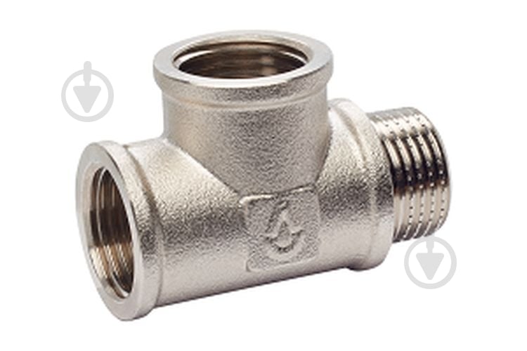 Тройник ВВН Brass 1/2" никель - фото 1