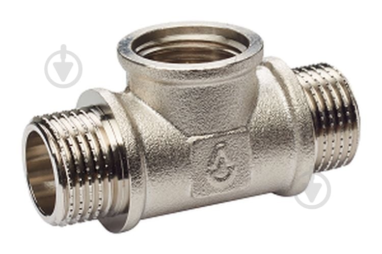 Тройник НВН Brass 1/2" никель - фото 1