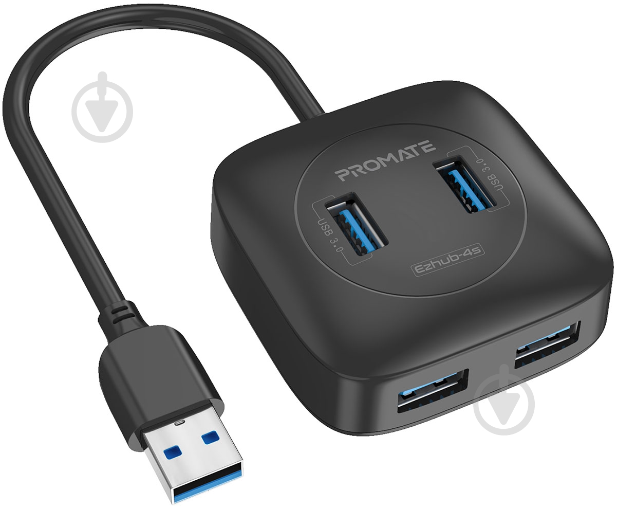 USB-хаб Promate EzHub-4S 4xUSB 3.0 Black - фото 1 USB-хаб Promate EzHub-4S 4xUSB 3.0 Black - фото 1
