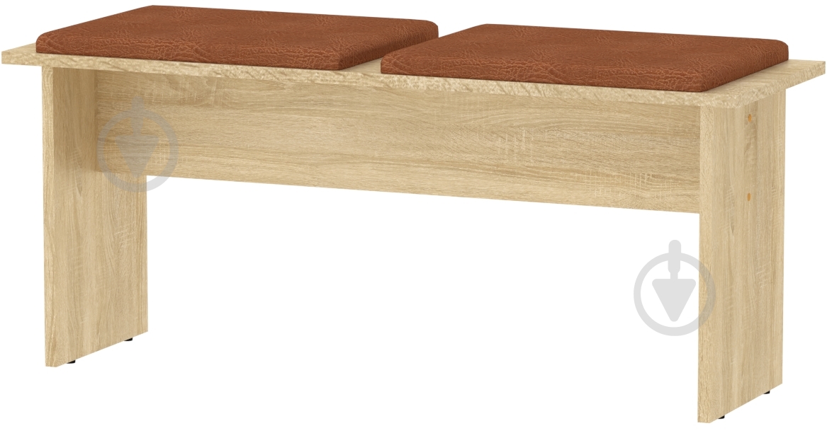 Табурет Компанит Т-8 рыжий / дуб сонома - фото 1