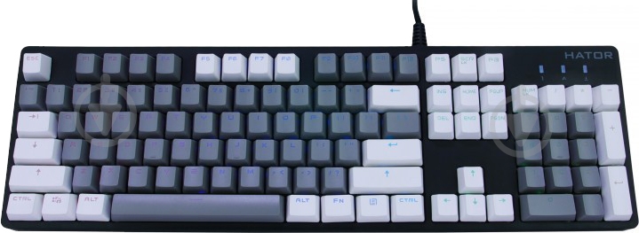Набор кейкапов Hator PBT ENG Sweety Edition белый с графитовым (HTS-130) - фото 2