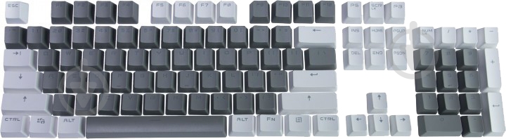 Набор кейкапов Hator PBT ENG Sweety Edition белый с графитовым (HTS-130) - фото 1
