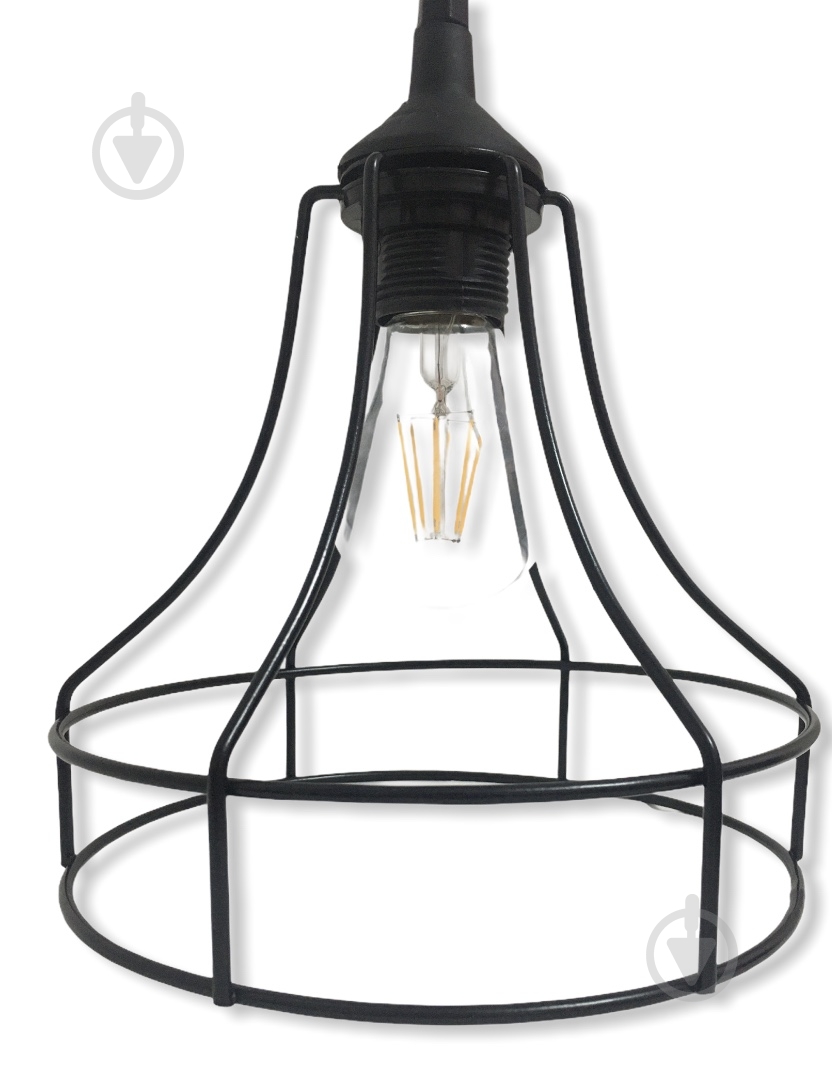 Підвіс Lamperia Iron Mini Flambeau 1x60 Вт E27 чорний - фото 2