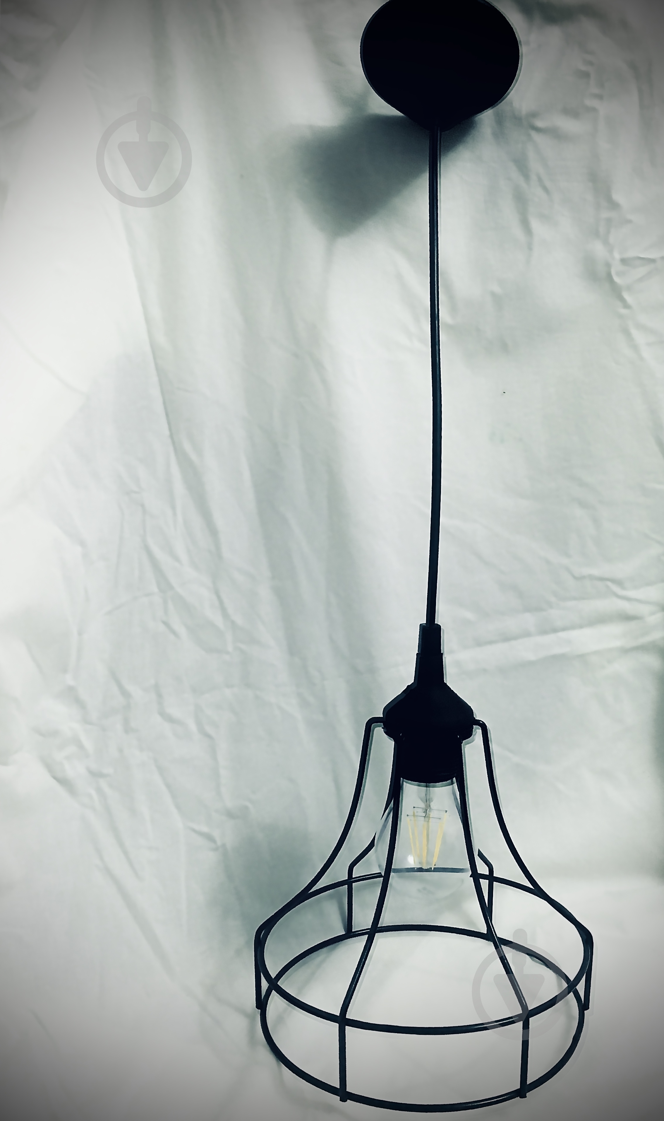 Підвіс Lamperia Iron Mini Flambeau 1x60 Вт E27 чорний - фото 3