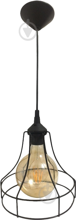 Підвіс Lamperia Iron Mini Flambeau 1x60 Вт E27 чорний - фото 1
