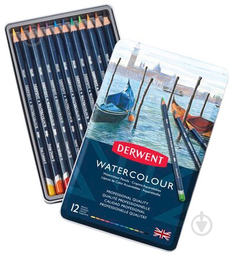 Олівці акварельні Watercolour 12 шт. Derwent - фото 2