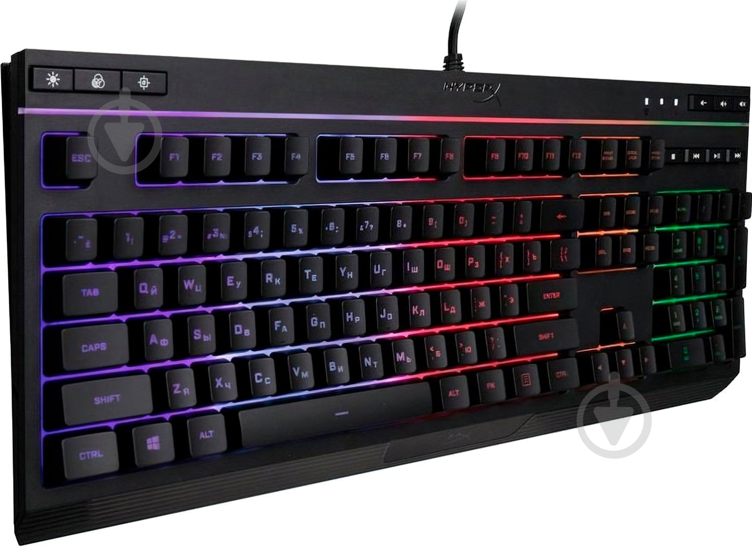 Клавіатура ігрова HyperX Alloy Core (4P4F5AA) USB RGB ENG/UA black - фото 3