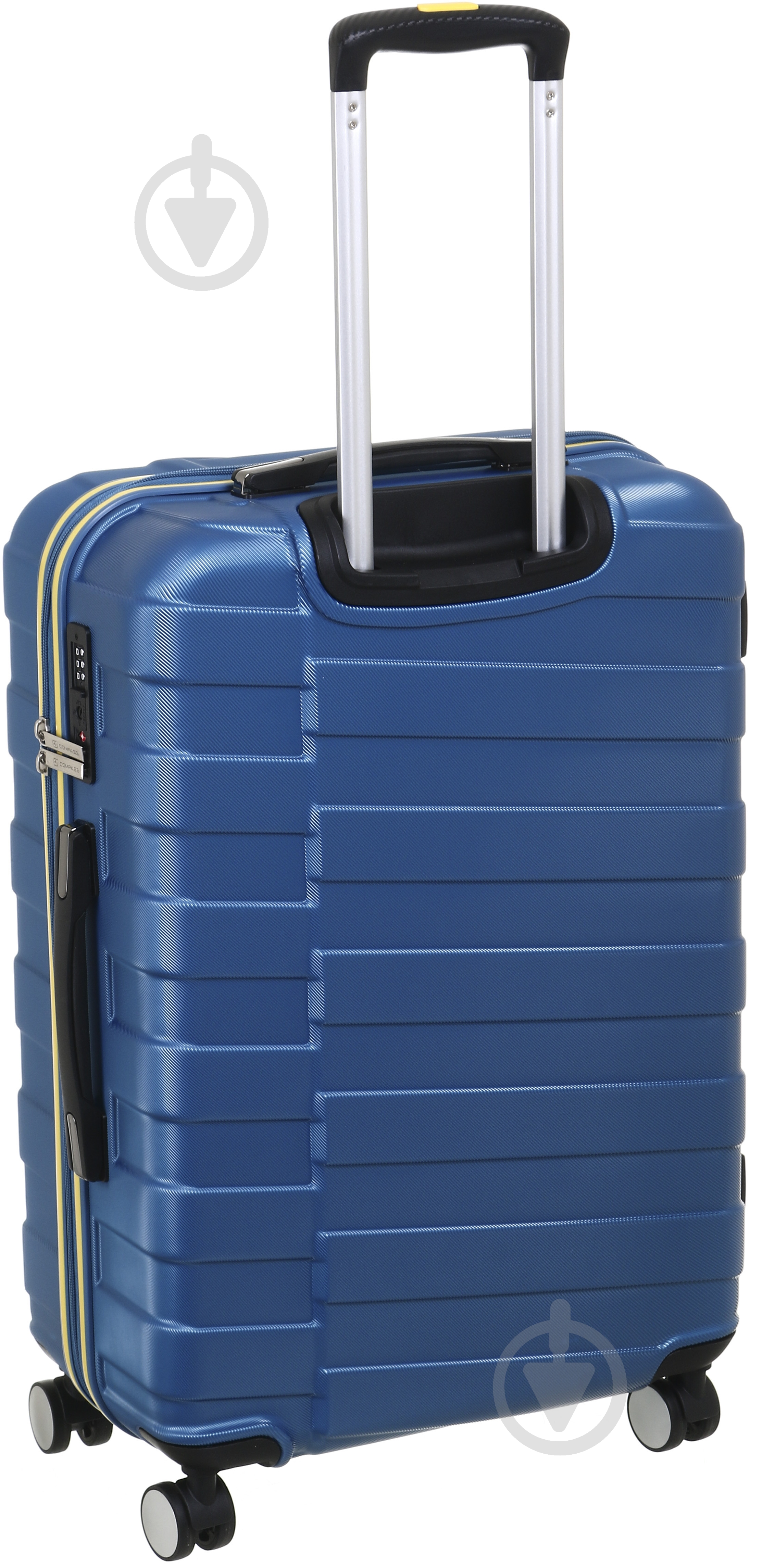 Чемодан Compass MS-2267 M голубой с желтым 61x44x26 см - фото 3