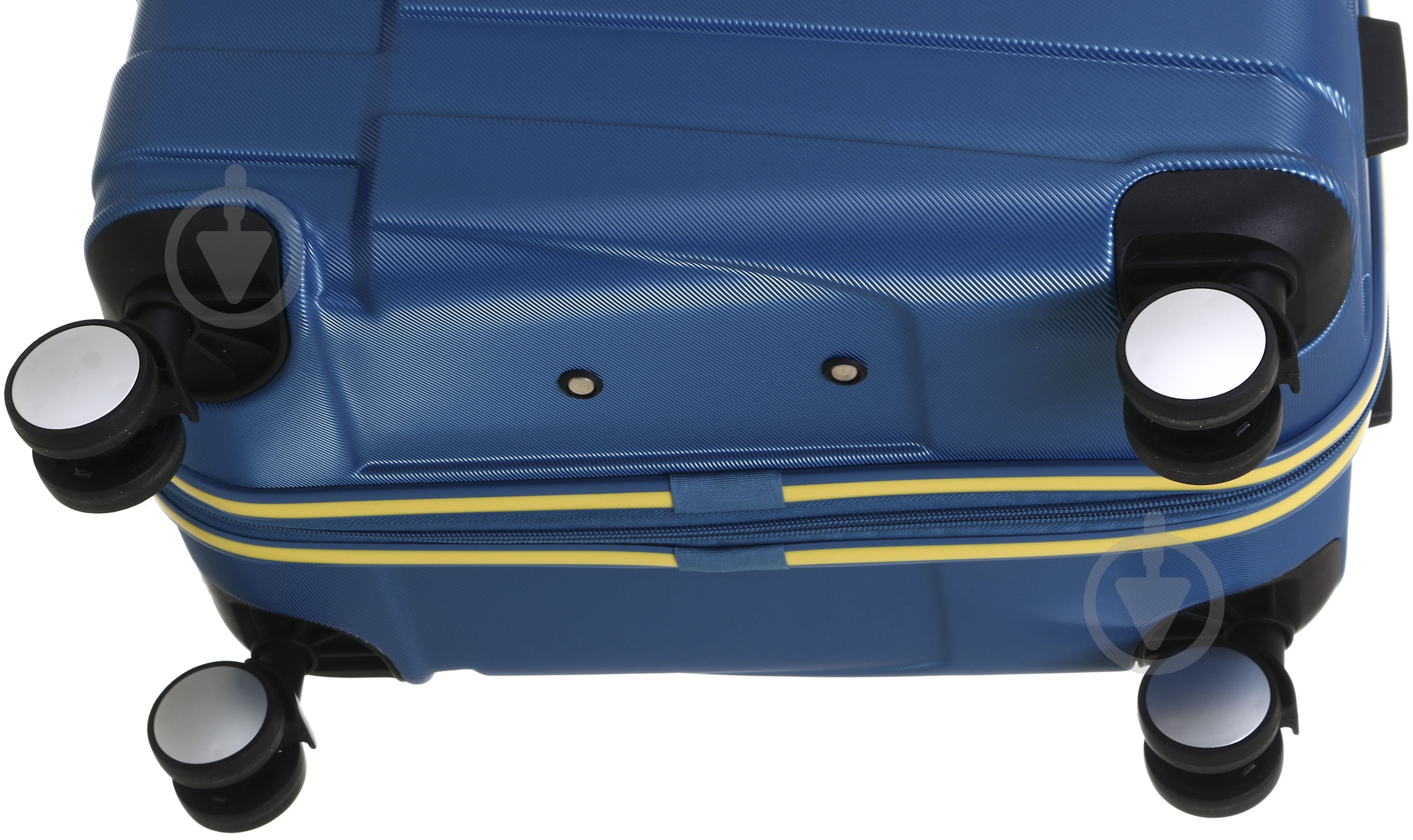 Чемодан Compass MS-2267 M голубой с желтым 61x44x26 см - фото 8