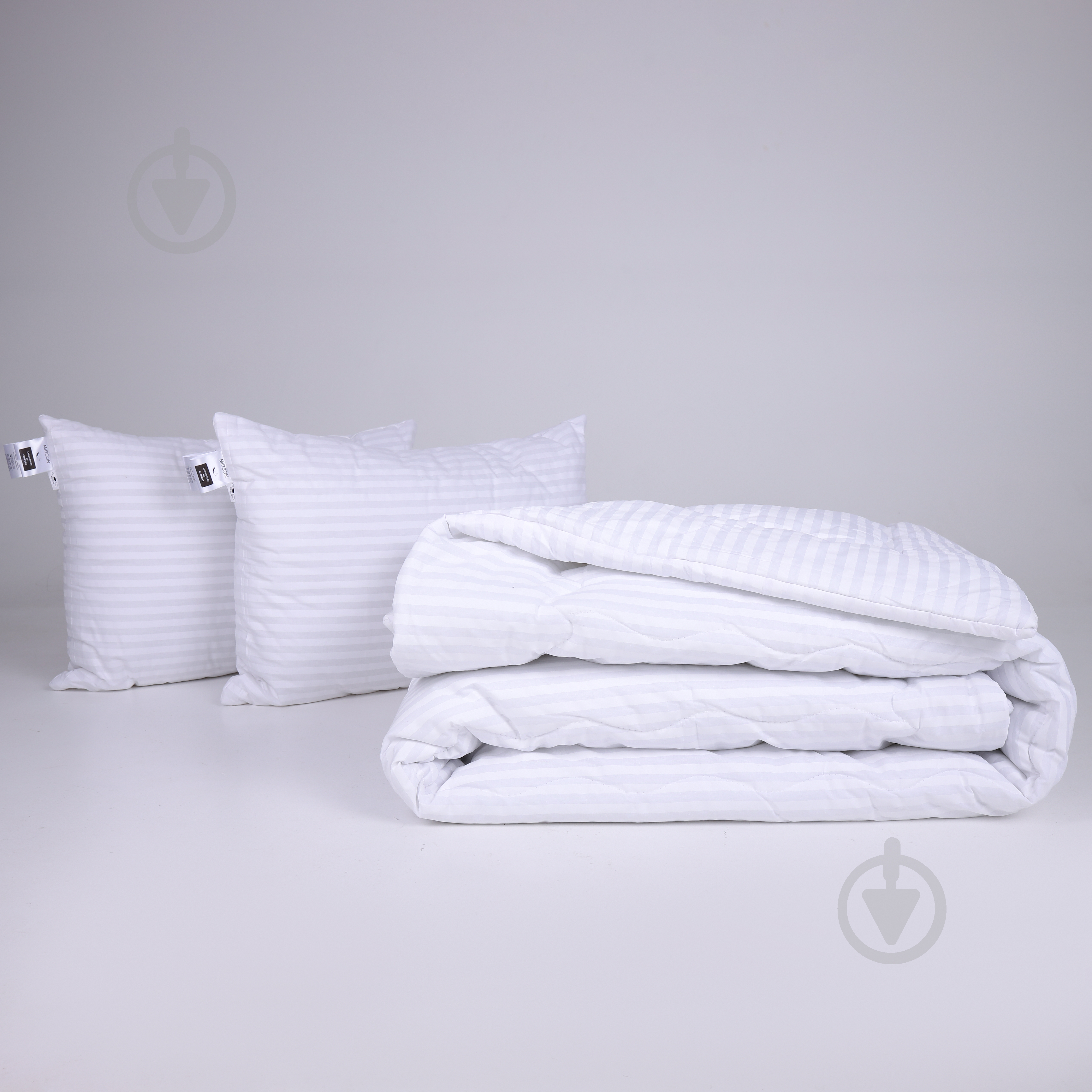 Набор №1133 Сolor Fun Line 17-0605 Stripe White демисезон 155x215 см MirSon белый - фото 1