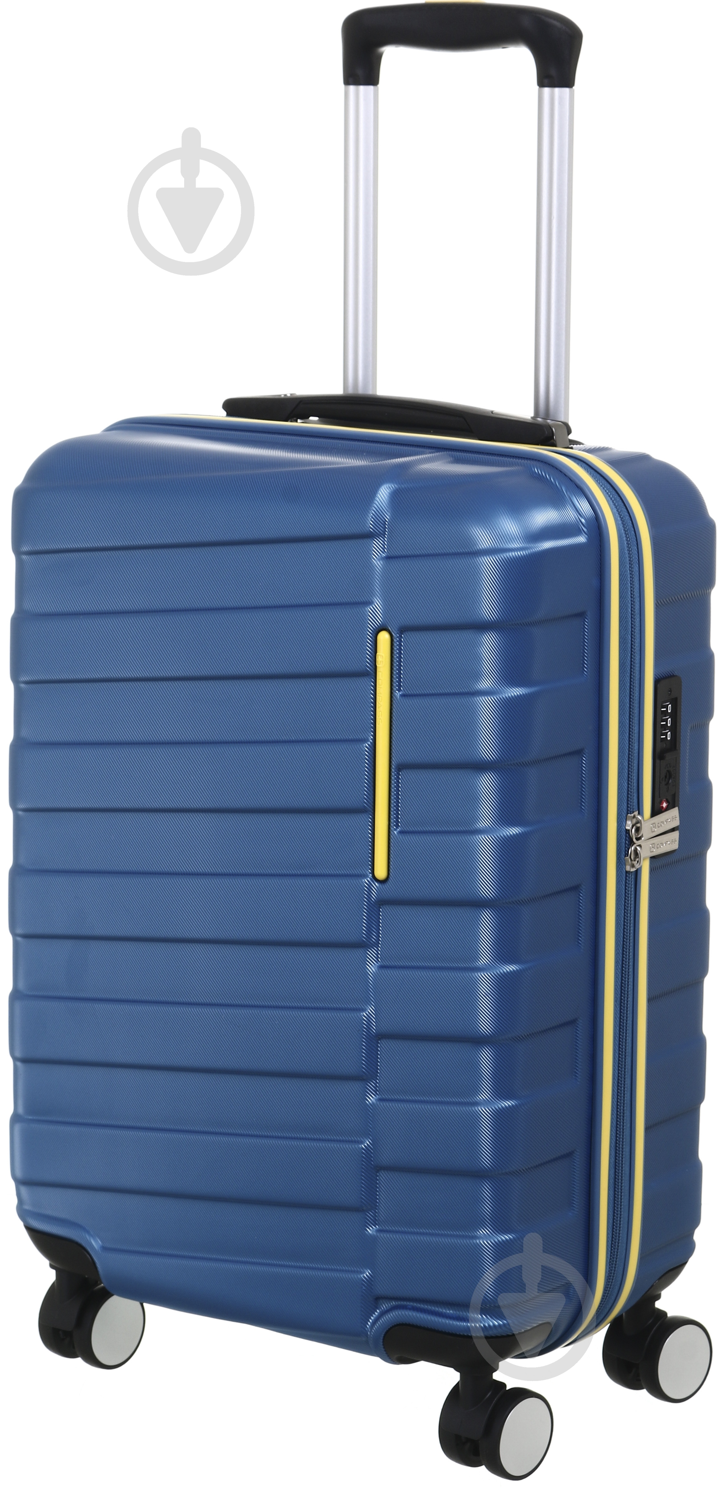 ᐉ Чемодан Compass MS-2267 S голубой с желтым 49x36x20 см • Купить