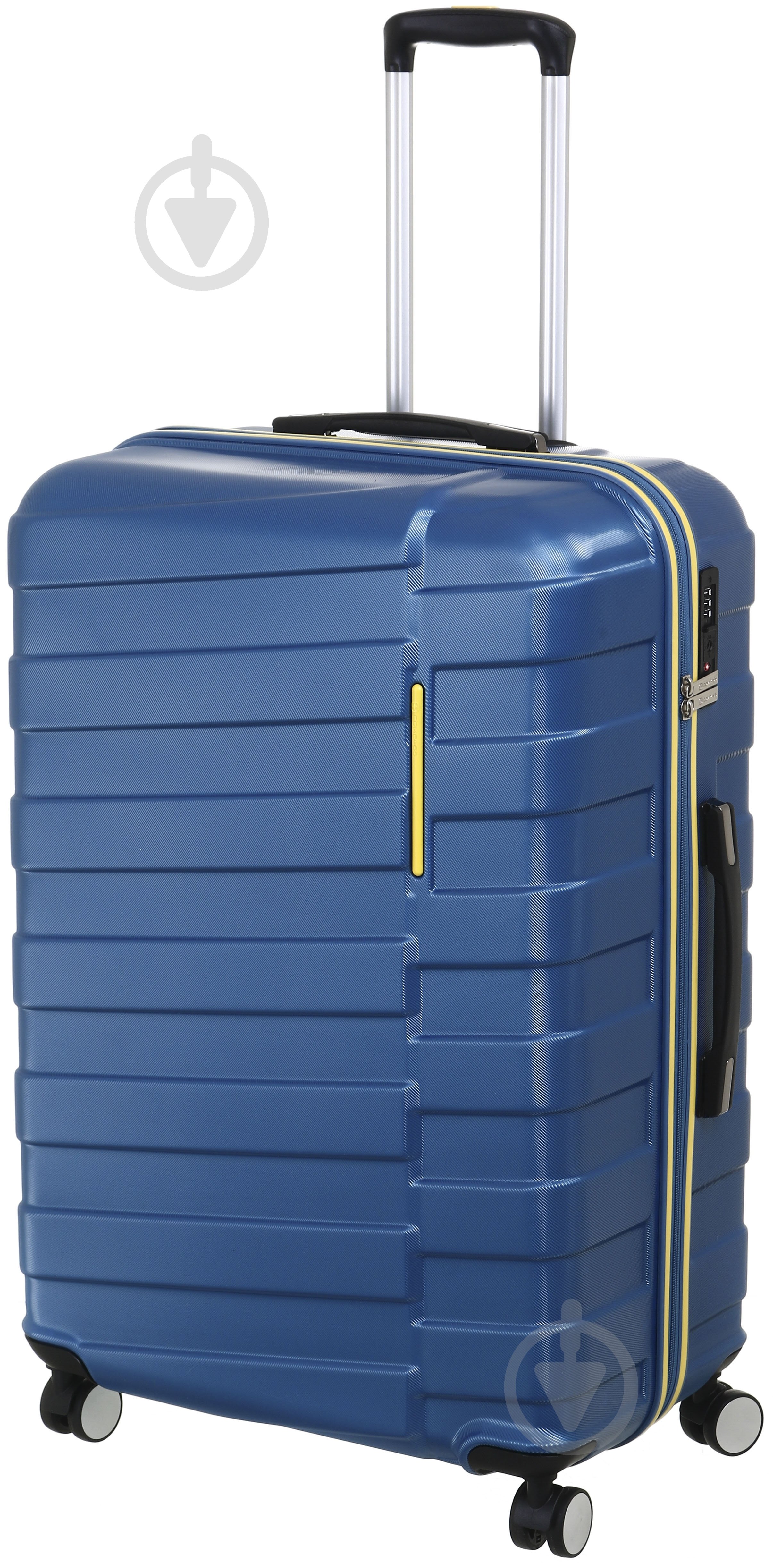 ᐉ Чемодан Compass MS-2267 L голубой с желтым 70x50x29 см • Купить