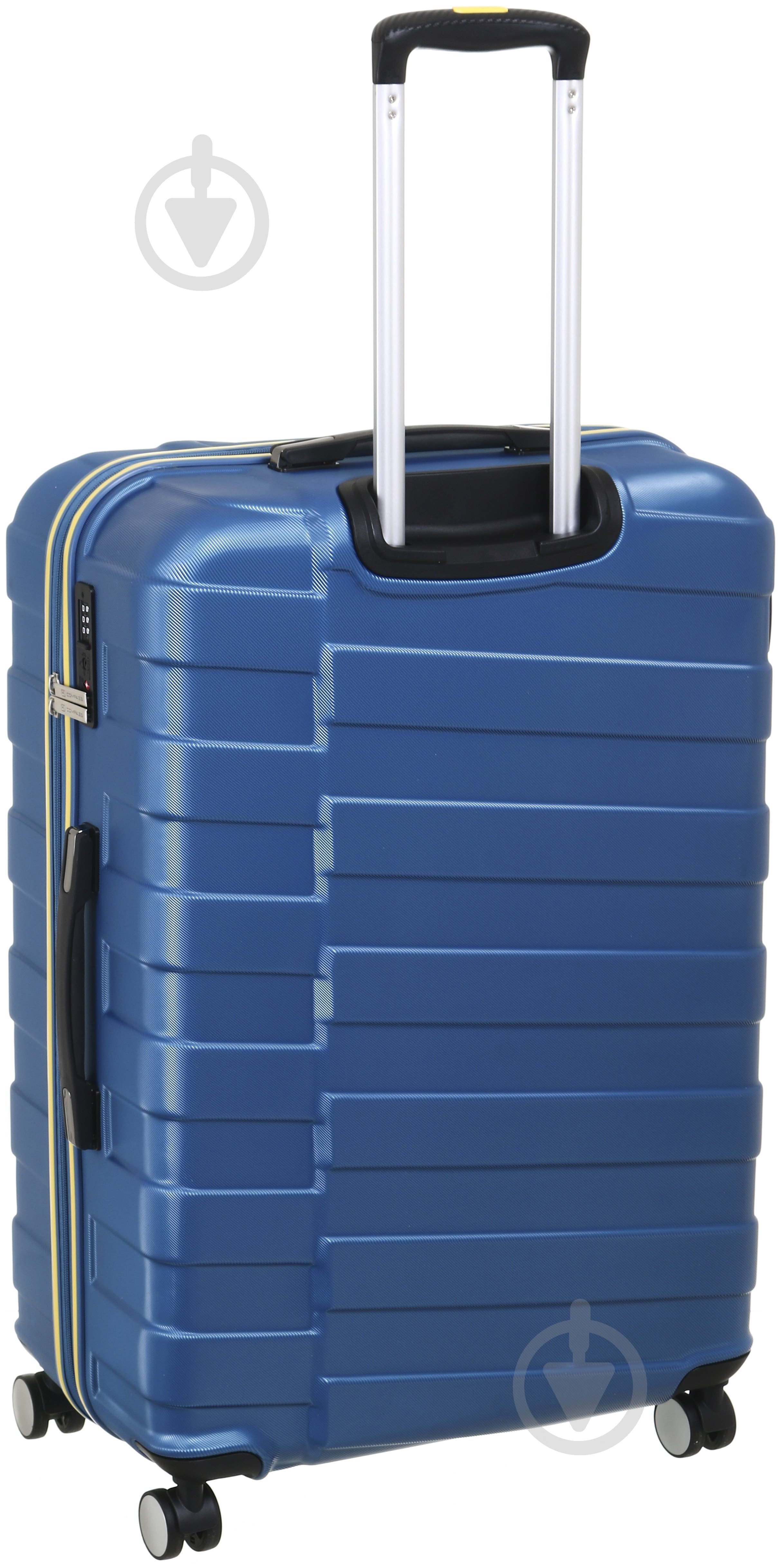 Чемодан Compass MS-2267 L голубой с желтым 70x50x29 см - фото 3