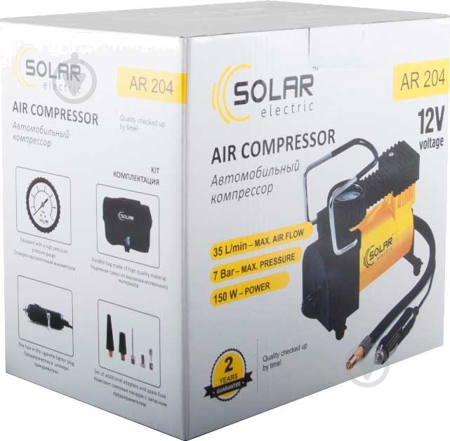 Компресcор автомобильный Solar AR204 - фото 3 Компресcор автомобильный Solar AR204 - фото 3