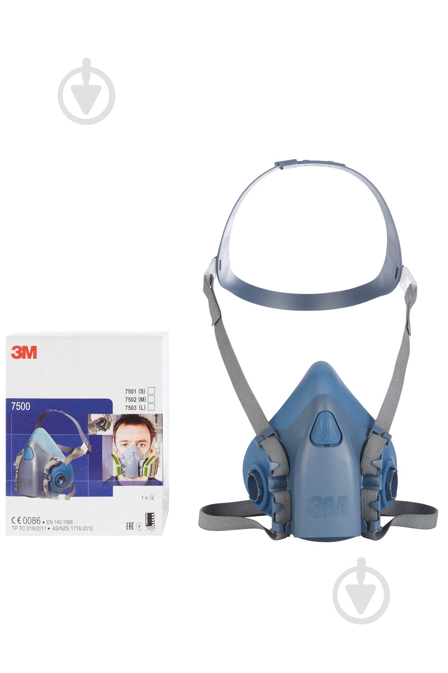 Полумаска 3M Cool Flow M 1 шт. 7502 - фото 1