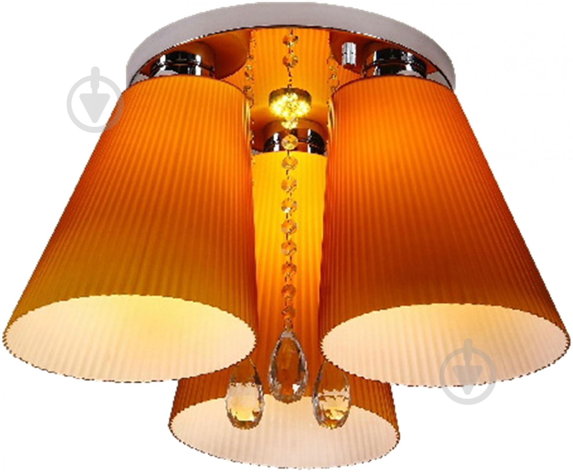 Люстра потолочная Victoria Lighting 3xE27 желтый Diamond/PL3 amber - фото 1
