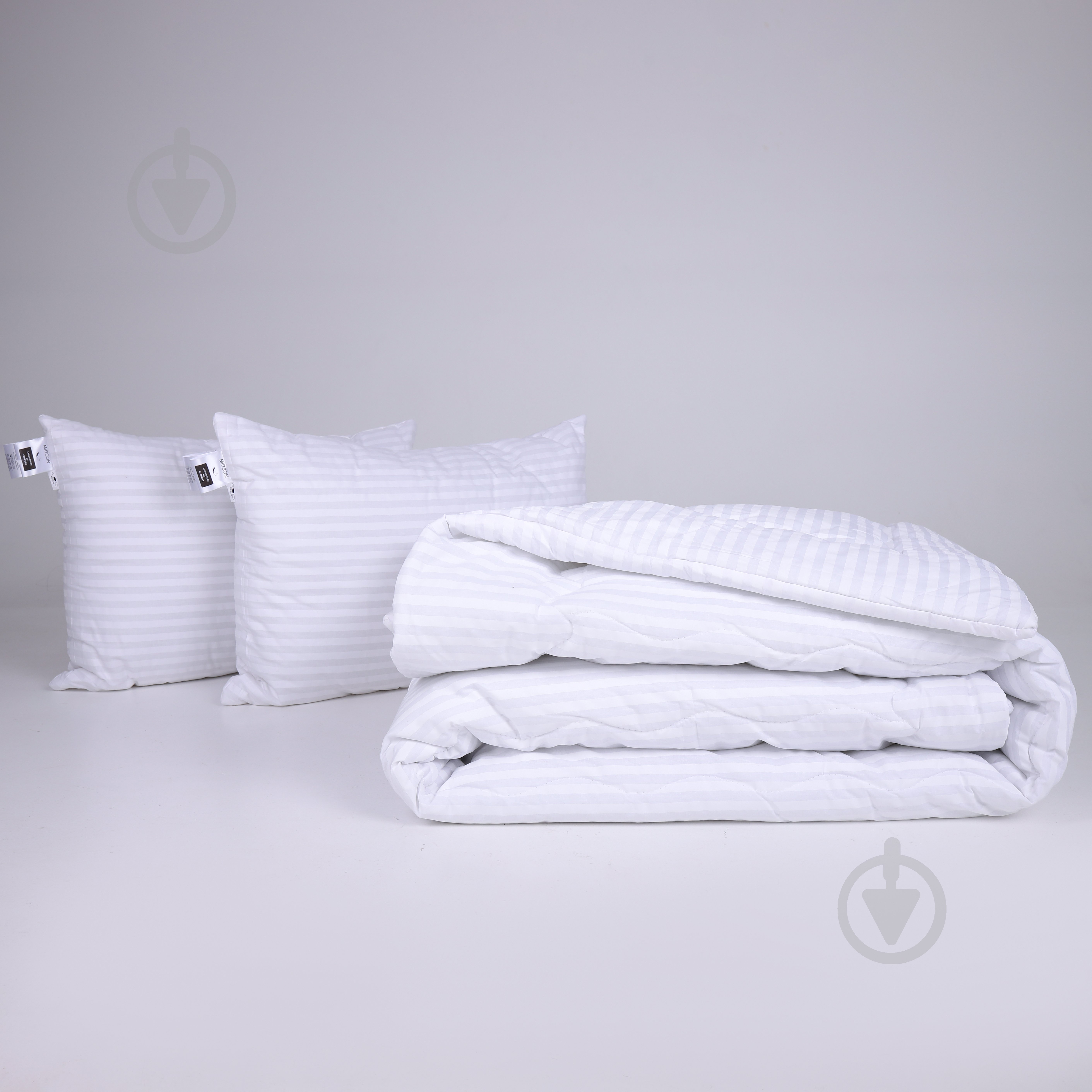 Набор №1133 Сolor Fun Line 17-0605 Stripe White демисезон 200x220 см MirSon белый - фото 1