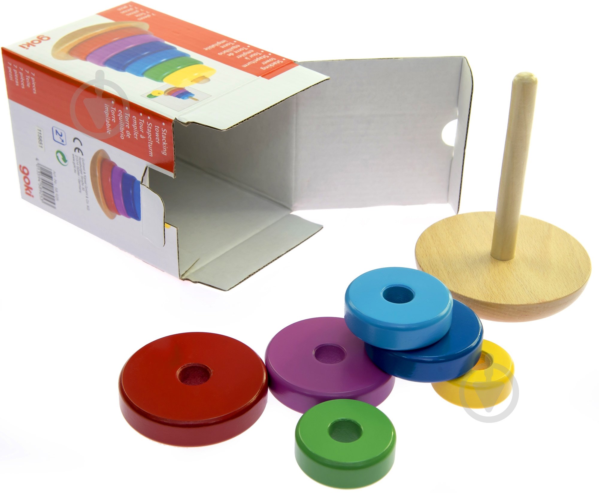 Пирамидка GoKi Башня-неваляшка 58925 - фото 3