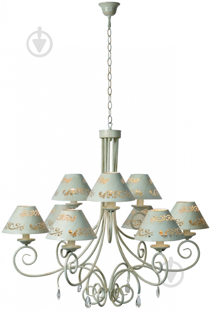 Люстра подвесная Victoria Lighting 9xE14 белый JASMINE/PL9 bianco - фото 1 Люстра подвесная Victoria Lighting 9xE14 белый JASMINE/PL9 bianco - фото 1