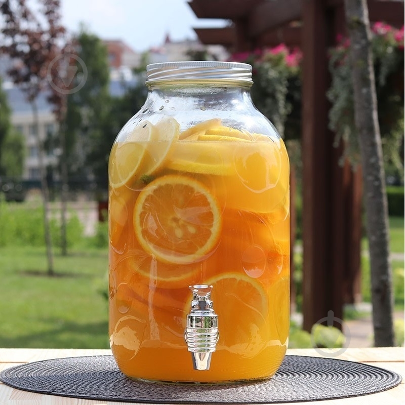 Лимонадница Фрукты 5 л с пластиковым краном - фото 1