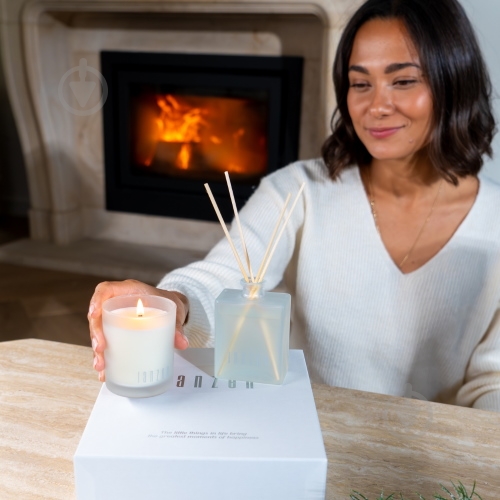 Аромадифузор з паличками JANZEN Набір зі свічкою Cosy Moments аромат - Black 22 - фото 3
