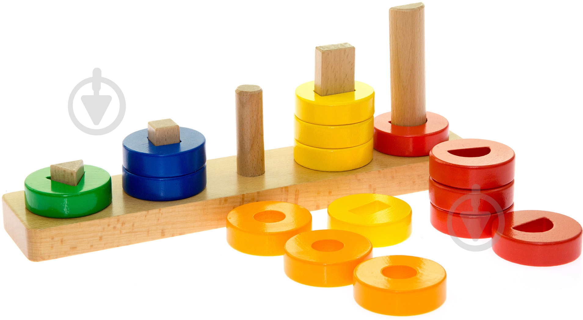 Пирамидка GoKi Учим фигуры 58968 - фото 2 Пирамидка GoKi Учим фигуры 58968 - фото 2