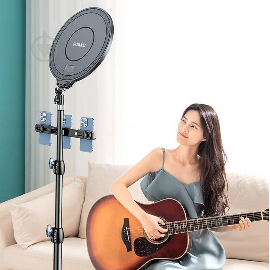 Светильник кольцевой RTAKO AR-GTB03-35S FULL- FACE FILL LIGHT ABS 35CM Black (6942063221043) - фото 10