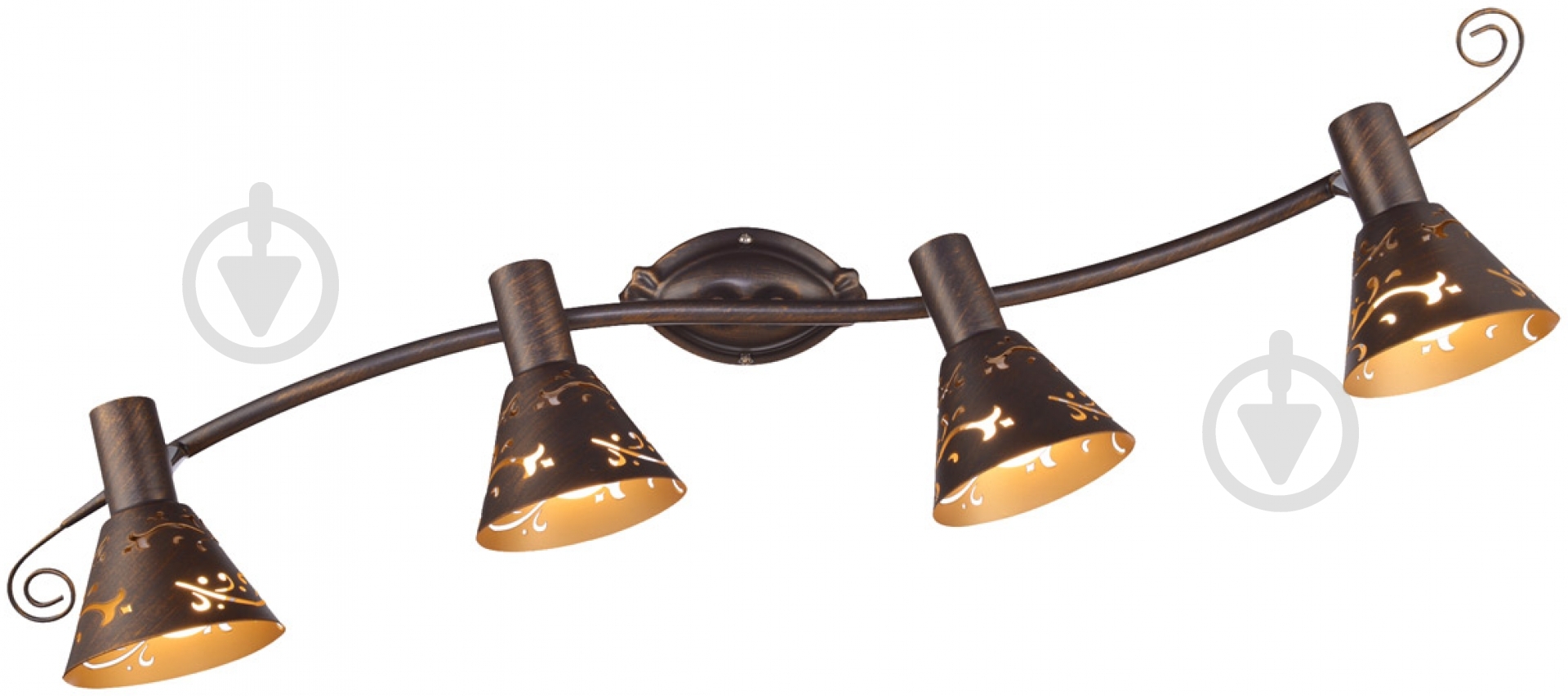 Спот Victoria Lighting 4x40 Вт E14 коричневый FLORA/PL4 brown - фото 1