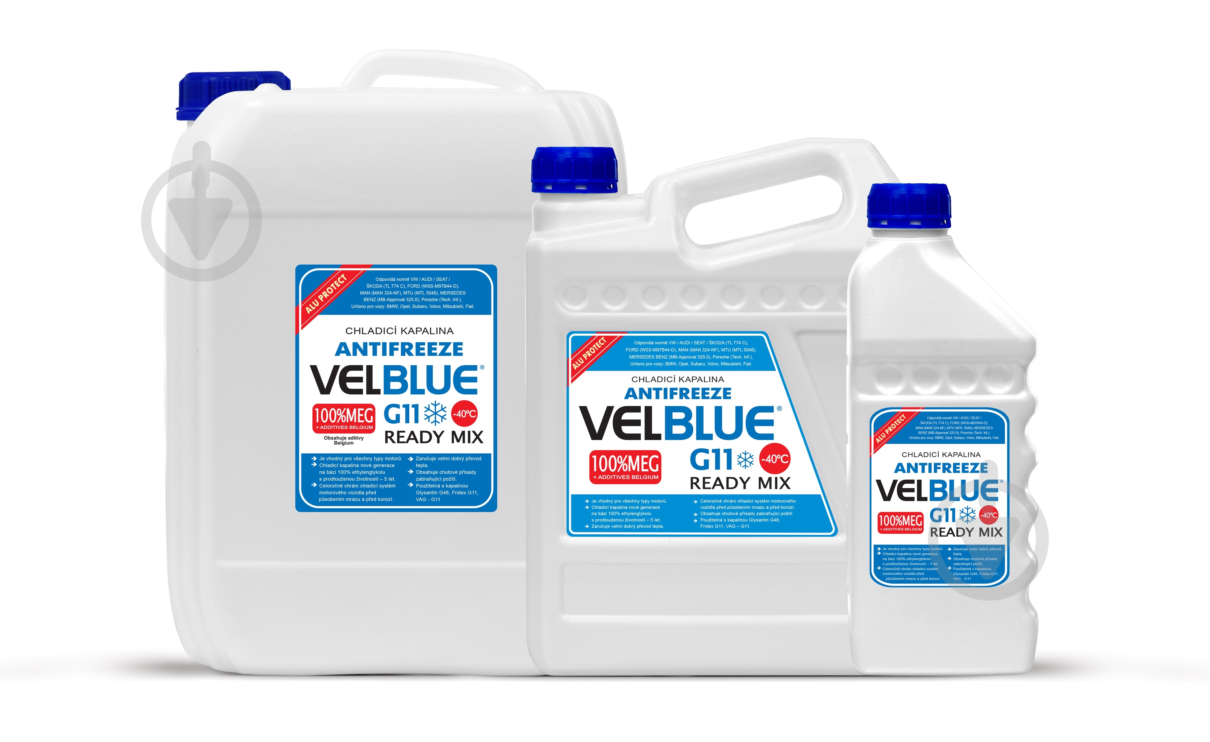 Антифриз Velvana Velblue ready mix -40°С G11 готовый 5 л синий - фото 2