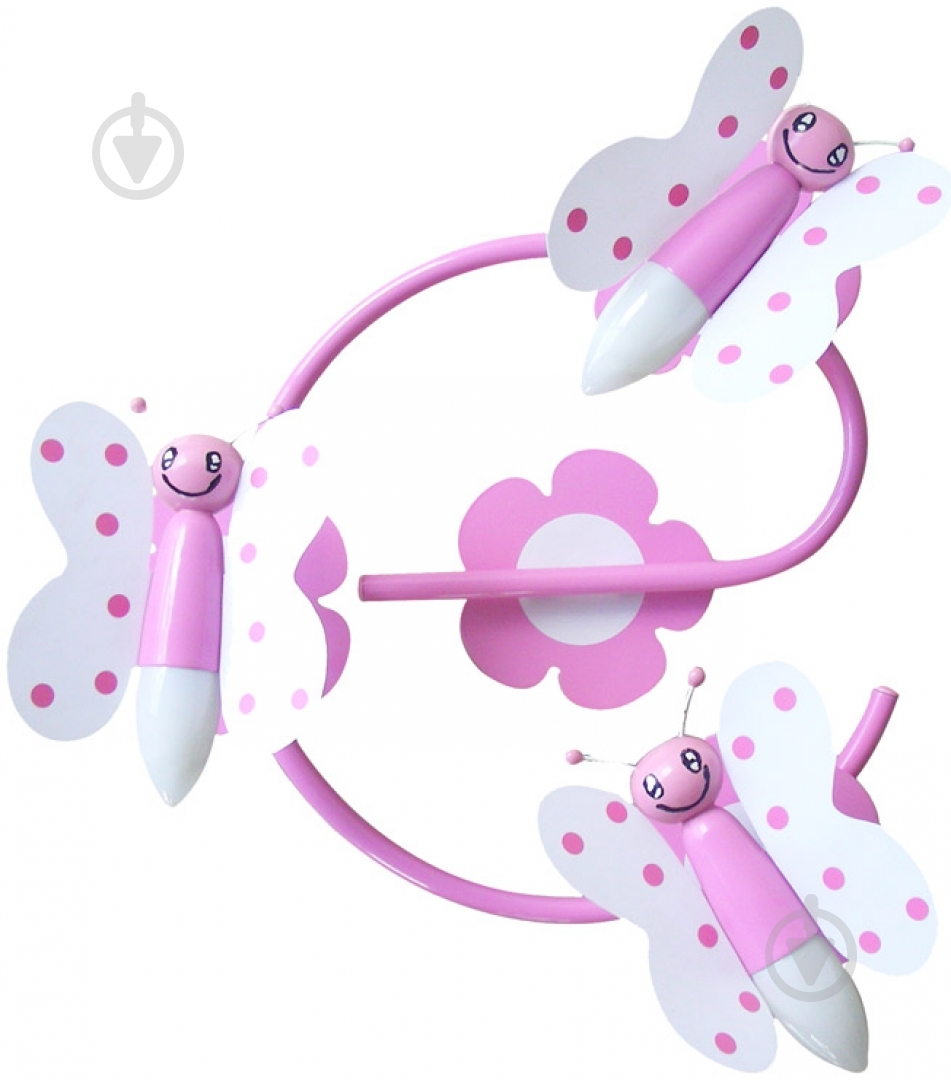 Спот Victoria Lighting 3x40 Вт E14 розовый BUTTERFLY/PL3 - фото 1