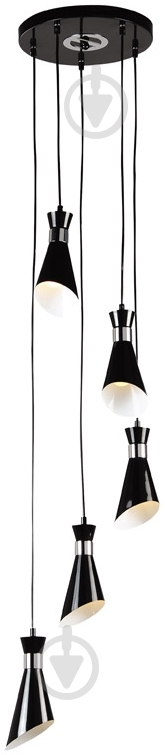 Люстра підвісна Victoria Lighting 5xE14 чорний Elsa/SP5 black - фото 1