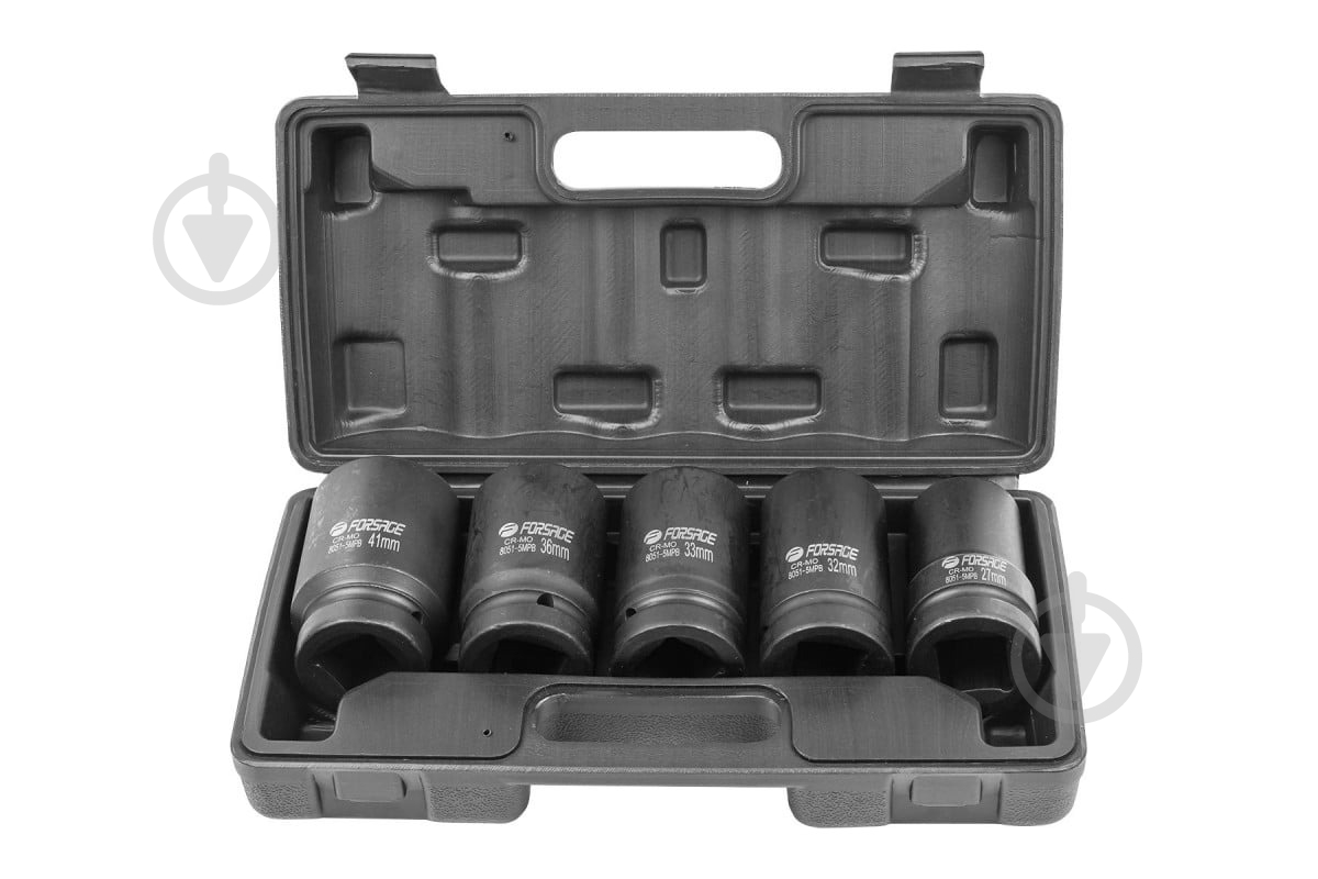 Набор головок ударных глубоких 1'' Forsage 5 шт. F-8051-5MPB - фото 3 Набор головок ударных глубоких 1'' Forsage 5 шт. F-8051-5MPB - фото 3
